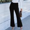 Corduroy Pants For Women Flare High Waisted Fall Winter Elastic Waist Stretchy Work Casual Trendy Wide Leg Pants