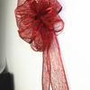 Grand Bouquet de Nœuds Rouges de Noël Ornement Décoratif de Fête Pour la Joie Festive