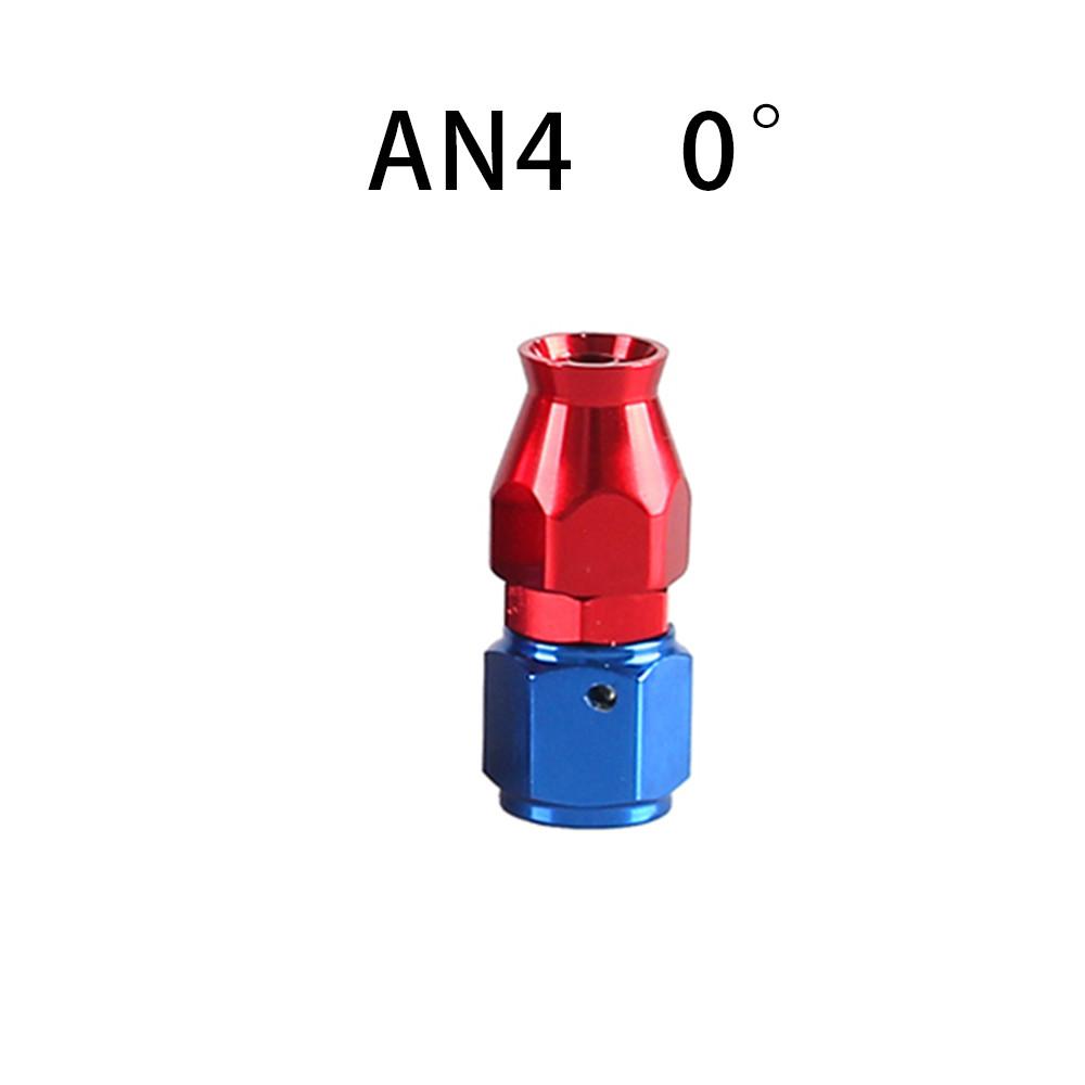 AN4/6/8/10/12 Straight 0°/45°/90°/120°/180° Degree PTFE Oil Fuel Swivel Hose End Fitting Oil Hose End Adaptor Kit Red Blue