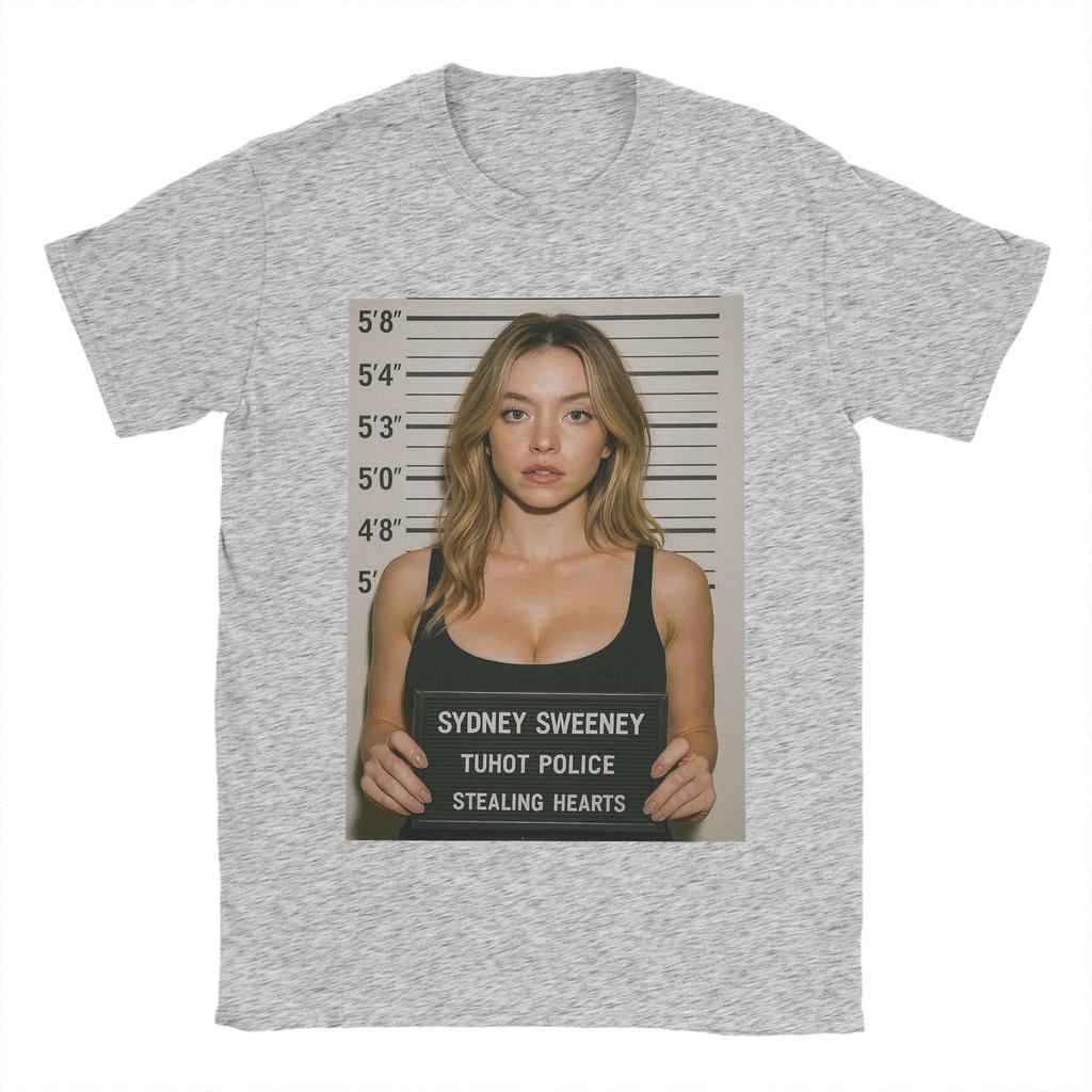 Incredibile Sydney Sweeney Sta Rubando Cuori Magliette Girocollo Magliette in Cotone Maglietta a Maniche Corte Abbigliamento Classico