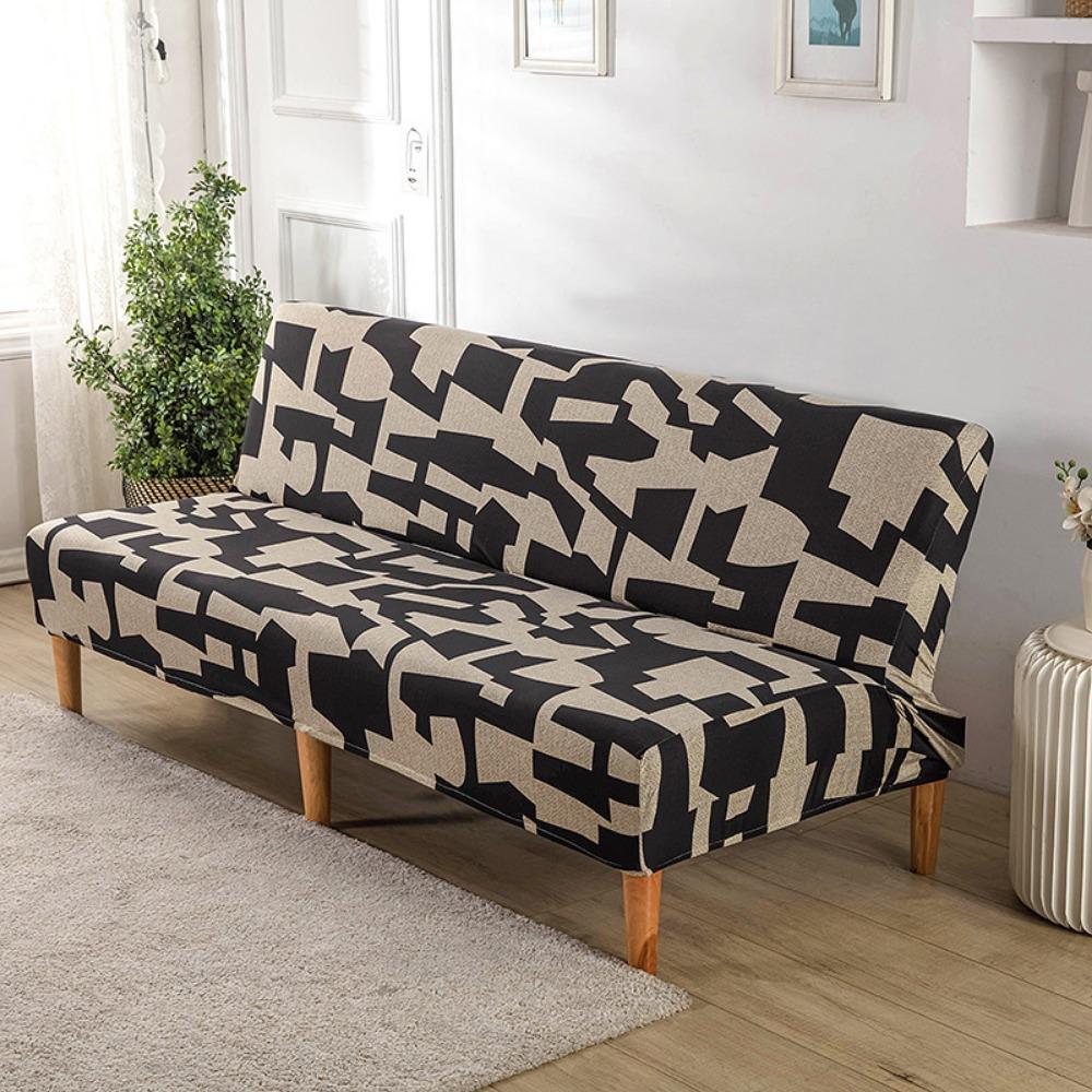 Milk Silk Elastic Sofa Cover Slipcover Furniture Protector Dustproof Stretchable No Armrest Full Coverage