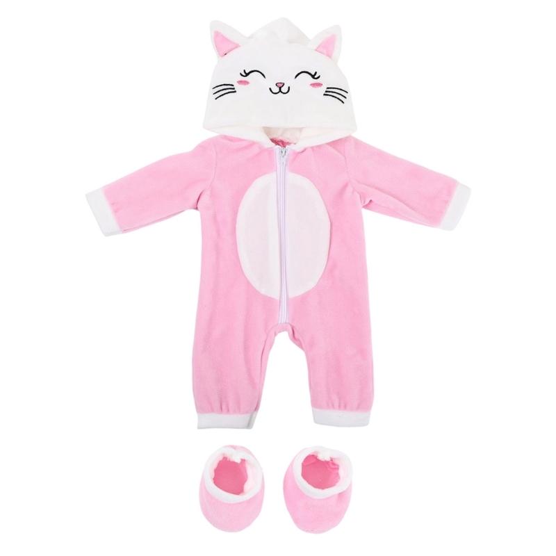 

Animal Theme Costume Outfit For 43CM Reborns Doll Machine Washable Doll Clothing Easy to Change for Kids Pretend Play
