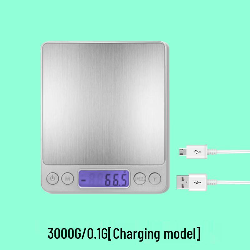 

Rechargeable Stainless Steel Mini Electronic Kitchen Scale (CN version)