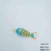 European & American Colorful Koi 18k Copper-Plated Pendant - Trendy Ocean Drip Oil Necklace for DIY Jewelry