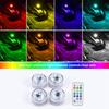 Wireless Adhesive Car Roof Foot Atmosphere Light RGB LED Car Interior Ambient Light Multicolor LED Light Remote Control Kit