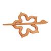 2pcs Handmade Wooden Flower Brooch Flower Shaped Scarf Buckle Brooch Wooden Brooch Pins  For Sweater