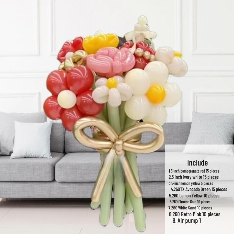 DIY Lily & Sunflower Balloon Kit: Wind Chime & Daisy Weaving