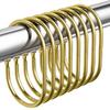 12 Pcs Rust Proof Shower Curtain Rings Metal Shower Curtain Rod Hangers Oval Shower Hooks  Bathroom