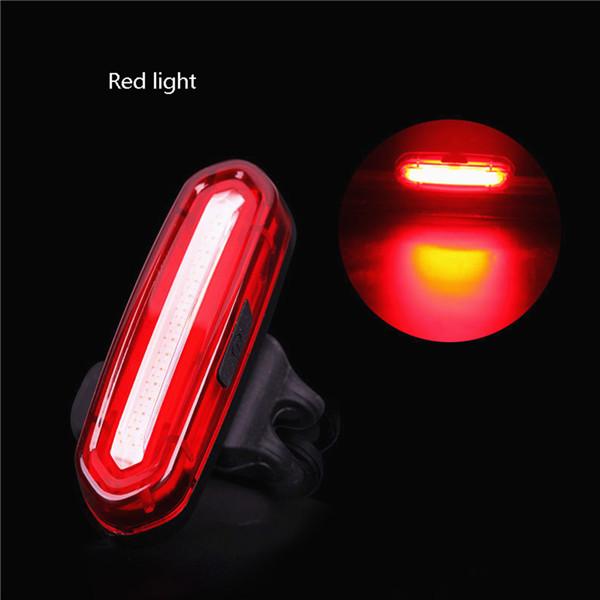 COB LED Rücklicht Fahrradlampe Hinten Leuchte USB MTB Bike Lampe Weiß/&Rot 6Modi