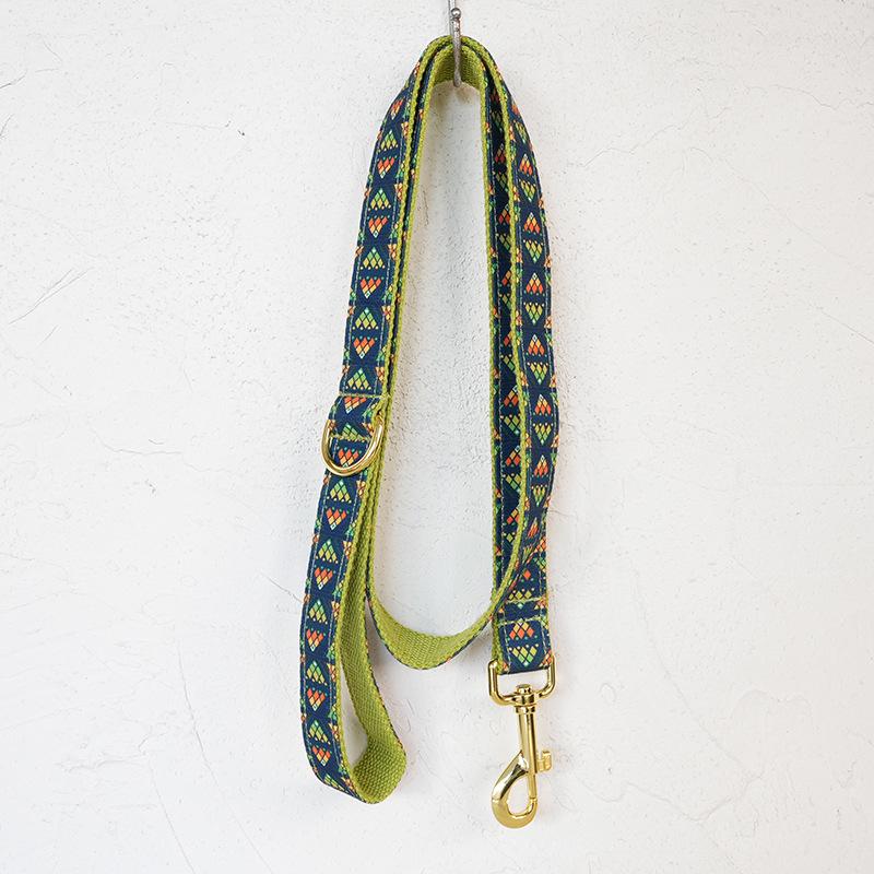 MUTTCO Desert Oasis Pet Collar & Leash Set with Golden Buckle UDC-209B M