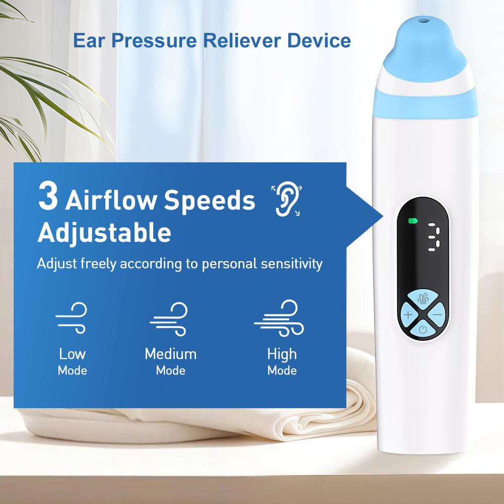 Electric Tinnitus Relief Device Ear Pressure Expander Naturally Reduce Tension for Fly & Swim Portable Eustachian Tube Unclogger