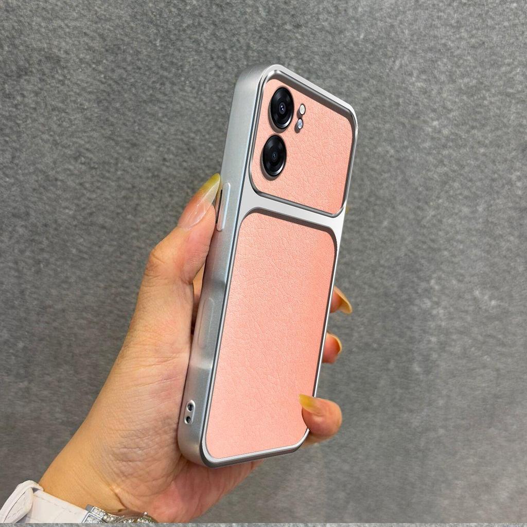 Luxury Faux Leather Case for realme Narzo 50 5G,OPPO A77 5G Shockproof Big Window
