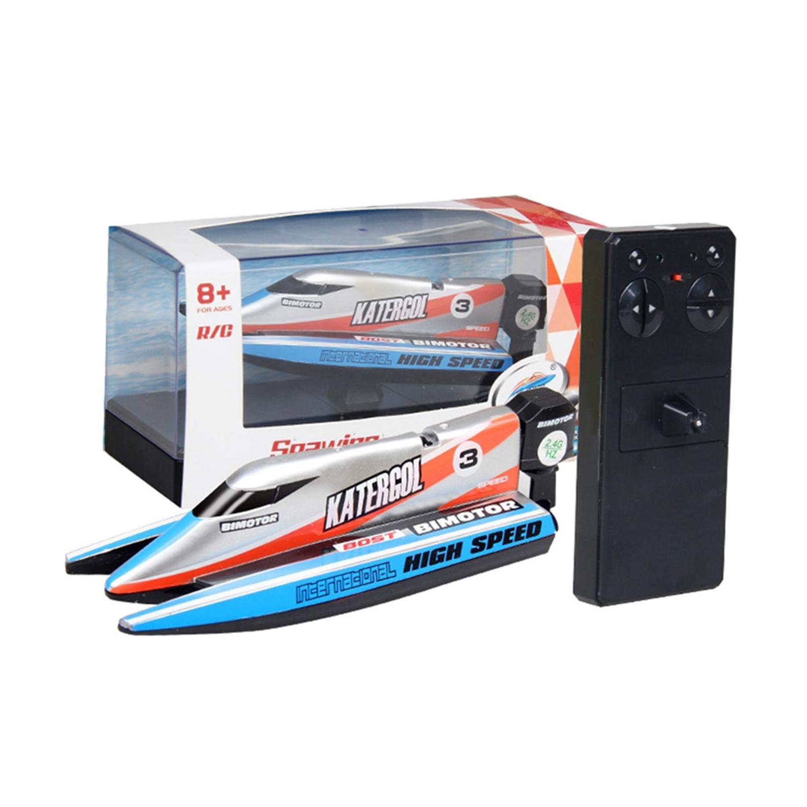 

RC 2.4GHz Remote Channel Boat Racing Speedboat Model Ship Vehicle Toy (Orange)
