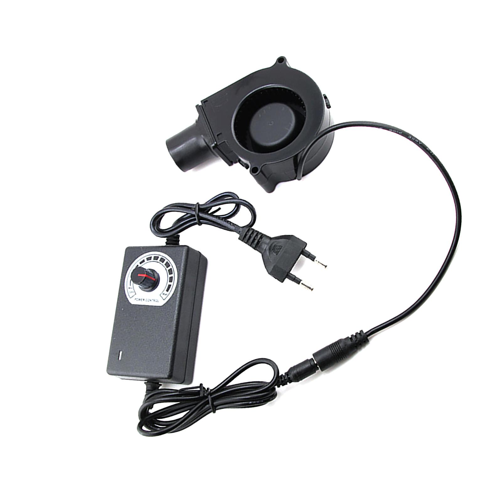 

100-240 В Вентилятор с регулировкой скорости 12 В Гриль Дровяная печь Уличный Мобильный Портативный с Малым воздухосборным воздуховодом Вентилятор EU