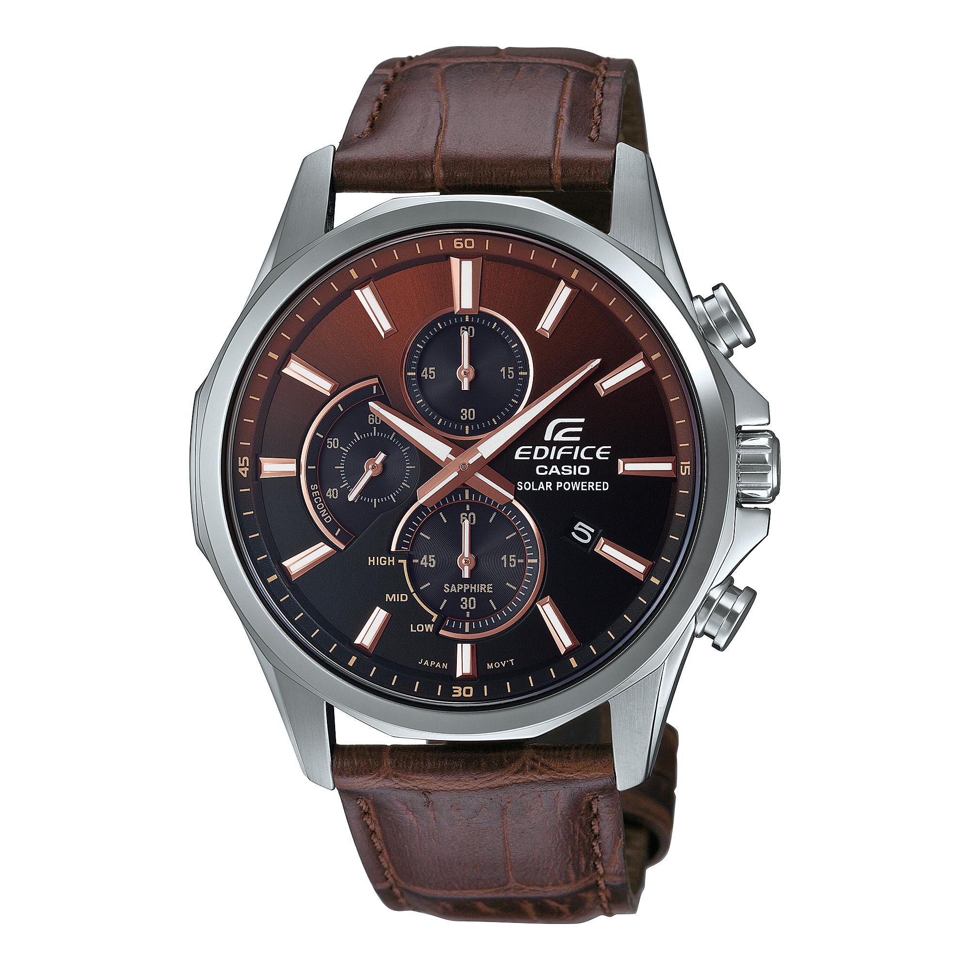 

Casio Men s Stainless Steel 100M Water Resistant Analog Quartz Watch EFB-670SBL-5AV коричневий