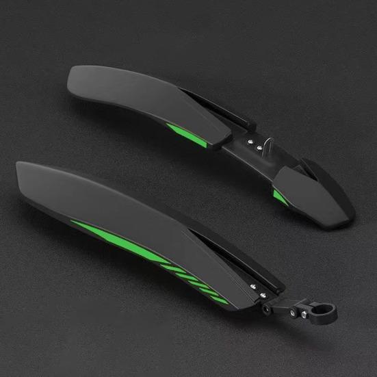 2Pcs Bicycle Fender Reflective Waterproof Lightweight Universal 24/26/27.5-inch MTB Mountain Road Bike Front Rear Mud Splash Guard