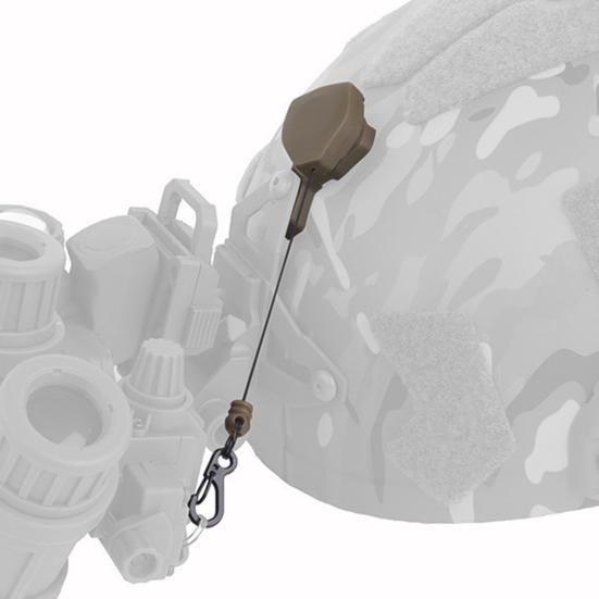 NVG Anti-lost Lanyard 360 Degree Rotation Helmet Mount Night Vision Goggles Telescopic Rope Strap for WILCOX L2 G05 Three-Hole NVG Mounting System