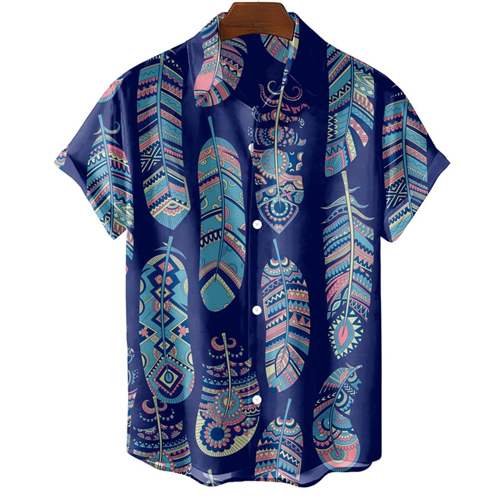 Mode Original Herrenhemd Hawaii Lässig Herren Slim Fit Kurzarm Oberteile Übergröße Einfach Federdruck Camisa MasculinaA