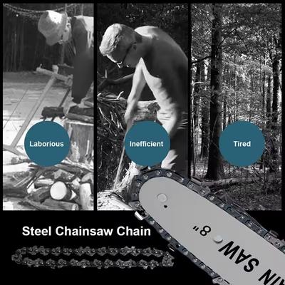 8 Inch Chainsaw Blade or Guide for Lithium Battery, Portable Electric Pruning Saw, Rechargeable Electric Saws for Carpentry