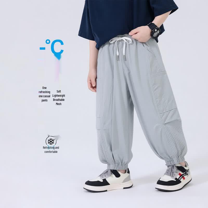 Boys Summer Thin Breathable Sports & Casual Long Pants 140
