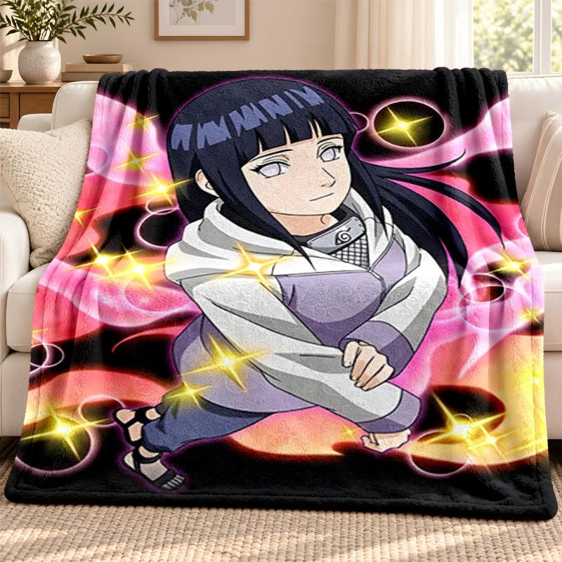 Hyuga Hinata blanket Flannel Blanket Soft Cozy Plush Throw for Sofa Bed Lightweight Home Decoration Outdoor camping