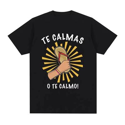 Fashion Fun Spanish Mom Emoji Te Calmas O Te Calmo Tshirt Womens Hip Hop Loose Tshirt Graphic T Shirts Womens Clothing