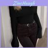 Streetwear Slim Fit Knit Sweater With One Word Collar For Women Autumn
