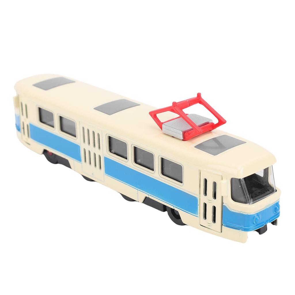 Alloy Train Model Funny Light Music Open Door Simulation Train Toy for Kids Toddler Boys Girls
