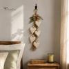 Decorative Living Room Art Farmhouse Hanging Heart Wall Decor with 5 Layer Wooden Hearts, Vintage Boho Wood Natural Accent Trinket Shelf for Bedroom,