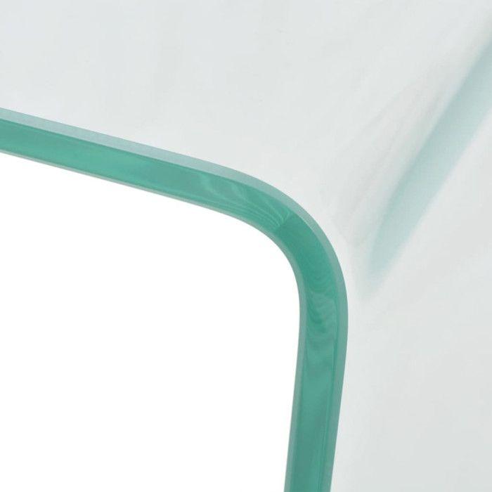 Table basse contemporaine en verre trempé - VIDAXL - 49,5 x 50 x 45 cm - Transparent