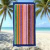 Populaire gestreepte bedrukte strandlaken Sneldrogend Zandvrij Volwassen Zwem Bad Handdoek Microvezel Handdoek