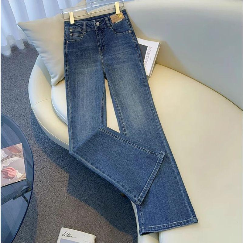 Women s Retro Micro-Flare Jeans - Spring 2026 Slimming Bell Bottoms 26 (Recommended weight: 80-95 jin)