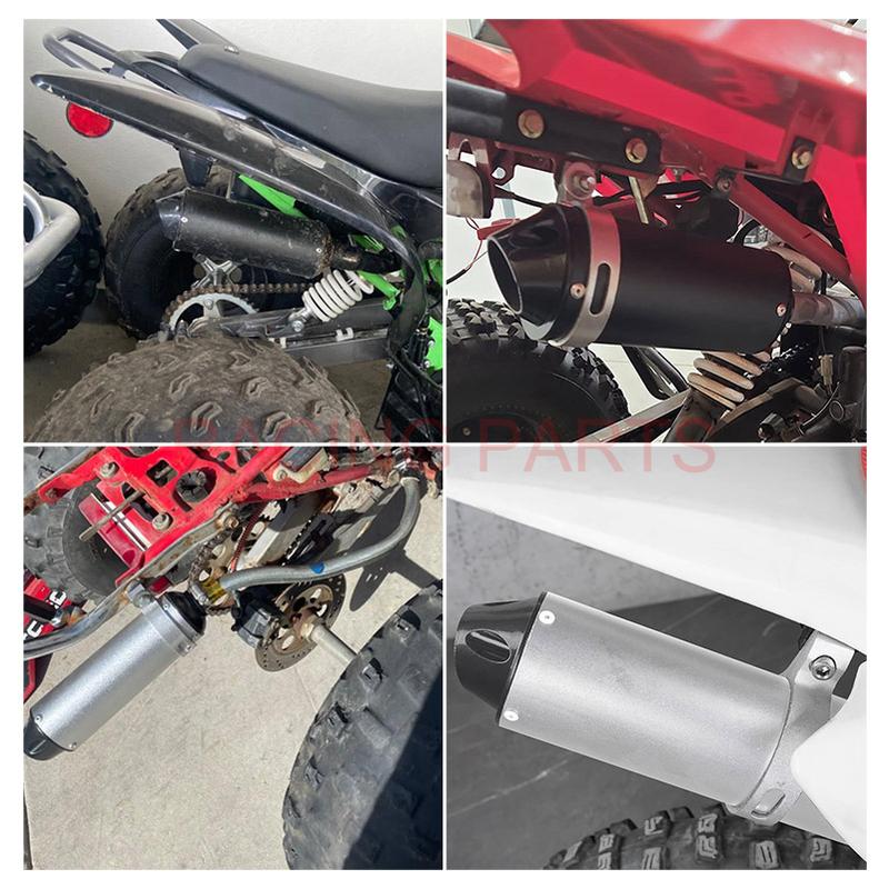38mm 32mm 28mm Motorcycle Exhaust Muffler Tip Pipe for 125 150 160cc Dirt Pit Bike ATV black Grey Kayo BSE