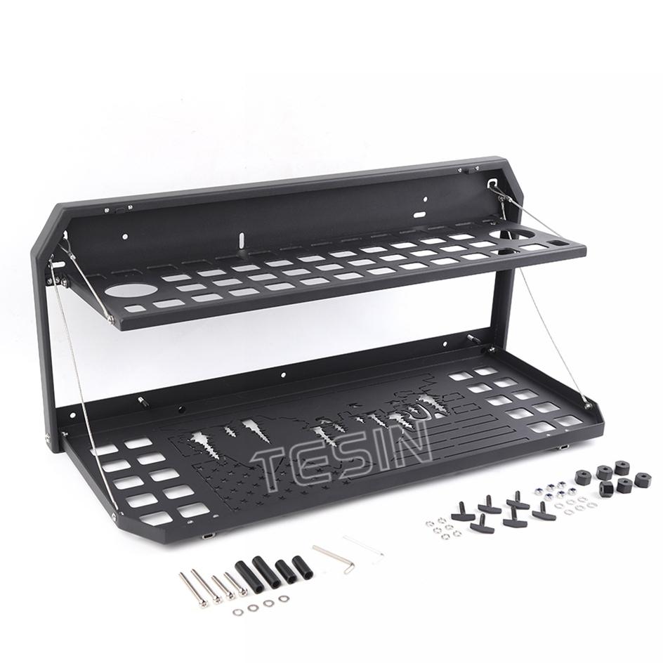 TESIN Car Tailgate Table Rear Door Foldable Shelf Cargo Luggage Storage Rack for Jeep Wrangler JK JL 2007-2022 2023 Accessories