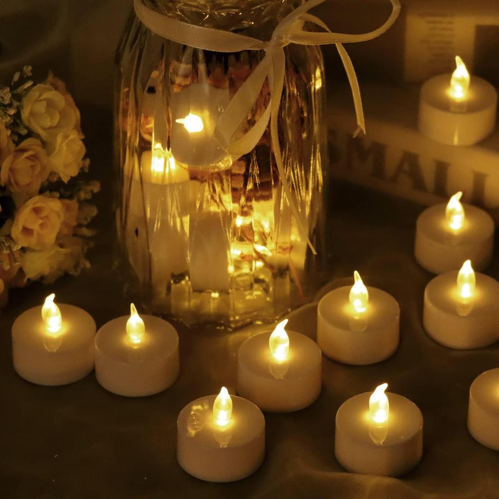 Lumanari LED 48/24/12 Pachet Lumanari care functioneaza cu baterii Baterii Aprinde Lumanari pentru a crea o ambianta calda care pâlpâie natural