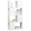 Bookshelf Room Divider White 60 x 24 x 124.5 cm Engineered Wood