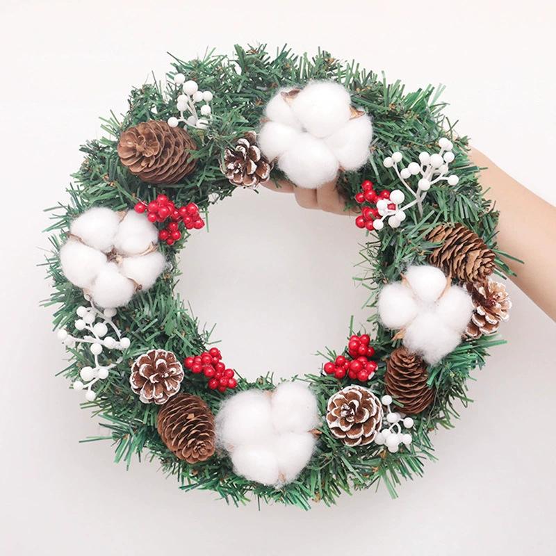 Christmas Wreath 30/40cm Xmas Decor Window Display Props Creative Gift