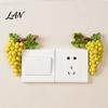 Decorative Switch Surround Fruit Wall Stickers, Creative Kitchen 3D Cute Bedroom Aesthetic Accessories Socket Decor, Resin Waterproof Decal