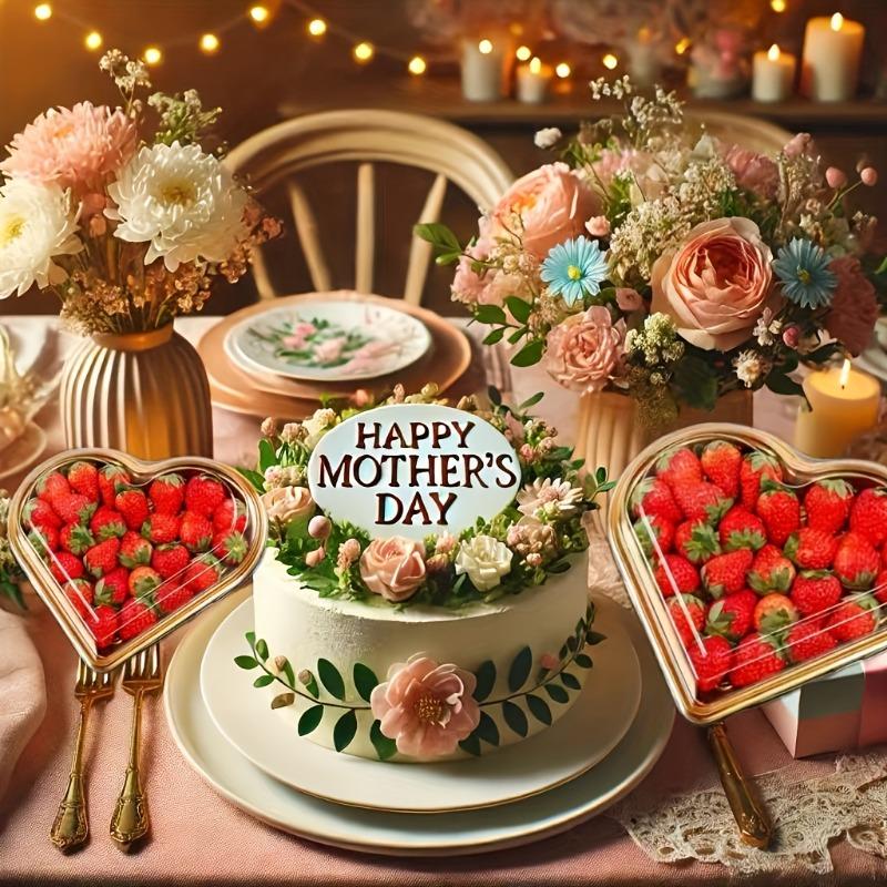 10/20/30 Pcs Food Container with Lids Heart Shaped Containers Reusable Dessert Box for Mother Valentine Wedding Birthday Fruit
