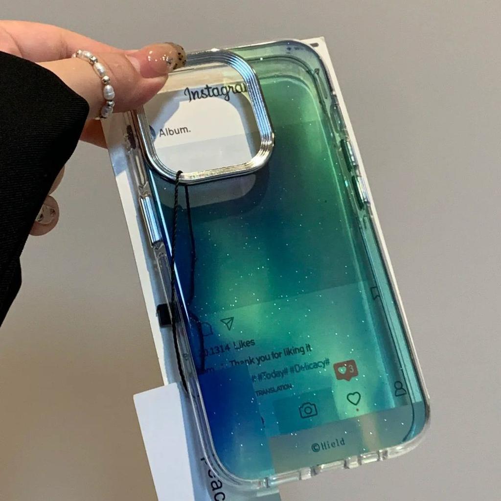Funda para teléfono Floreciente Verde Degradado para Apple iPhone 16Promax-Silicona Suave a Prueba de Golpes Cubierta Creativa para Teléfono en iPhone16/15/14/13/Pro/Promax