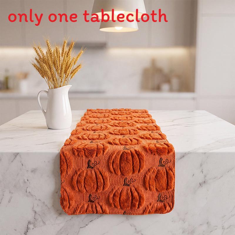 Halloween Table Runner With Embroidered Pumpkin Design For Dining Room Decor