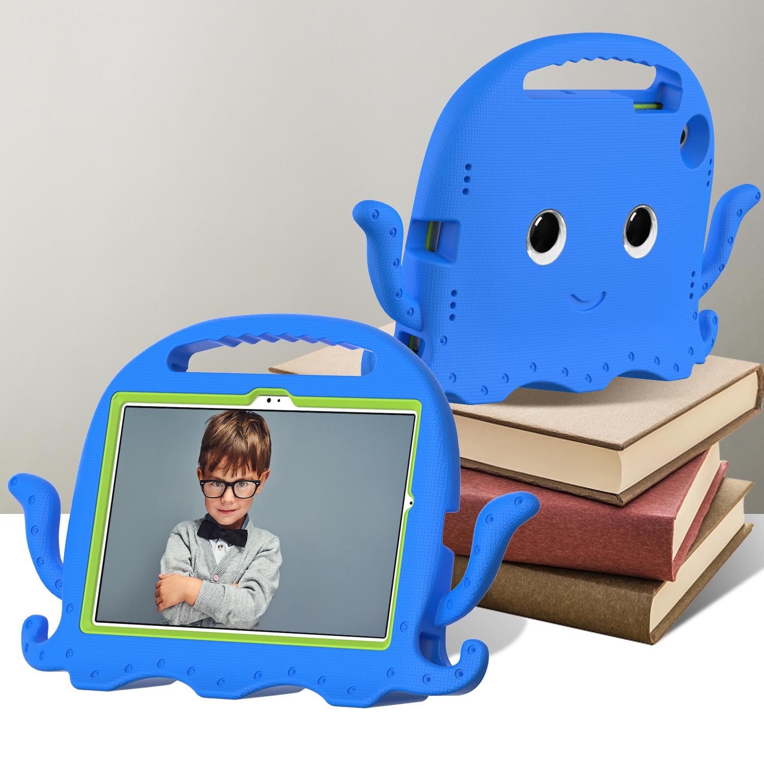Étui pour enfant pour Samsung Galaxy Tab A8 10,5 pouces (SM-X200/X205/X207),A7 10,4  T500/T505/T509, Coque antichoc intégrale avec poignée et support A8 10.5in X200 X207 bleu