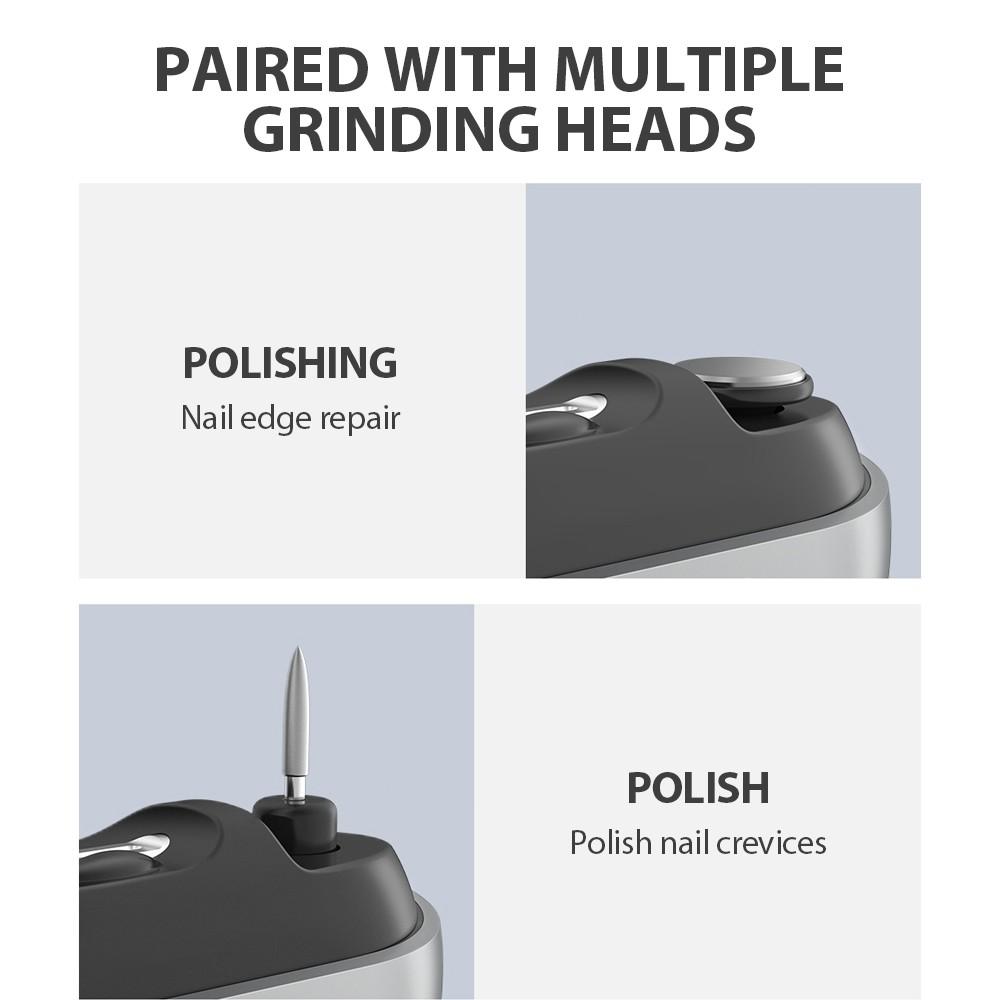 2-in-1 USB Mini Multifunctional Manicure Tool Automatic Nail Sharpener Electric Nail Clipper Rechargeable Nails Trimmer