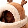 Dog Bag Carrier Plush Elk Shape Carrier Bag For Pet Large Capacity Kitten Outgoing Backpack For Travel Hiking Outdoor Airplane