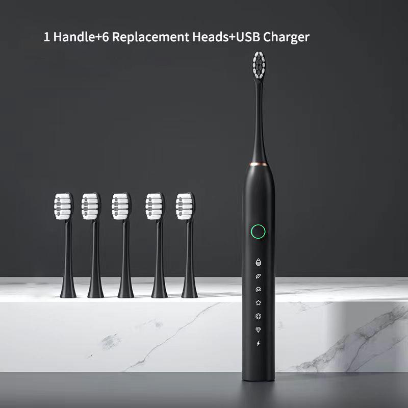 Módní sonický elektrický zubní kartáček dobíjecí pro dospělé Inteligentní časovač pro 6 režimů IPX7 Vodotěsné ultrazvukové zubní kartáčky cestovní box