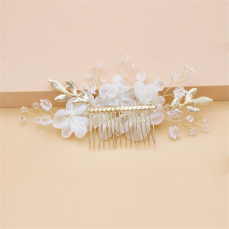 New Elegant Pearl Crystal Hairpin Wedding Bridal U-shaped Metal Hair Comb Forks for Women Hairstyle Clips Jewelry Accessories