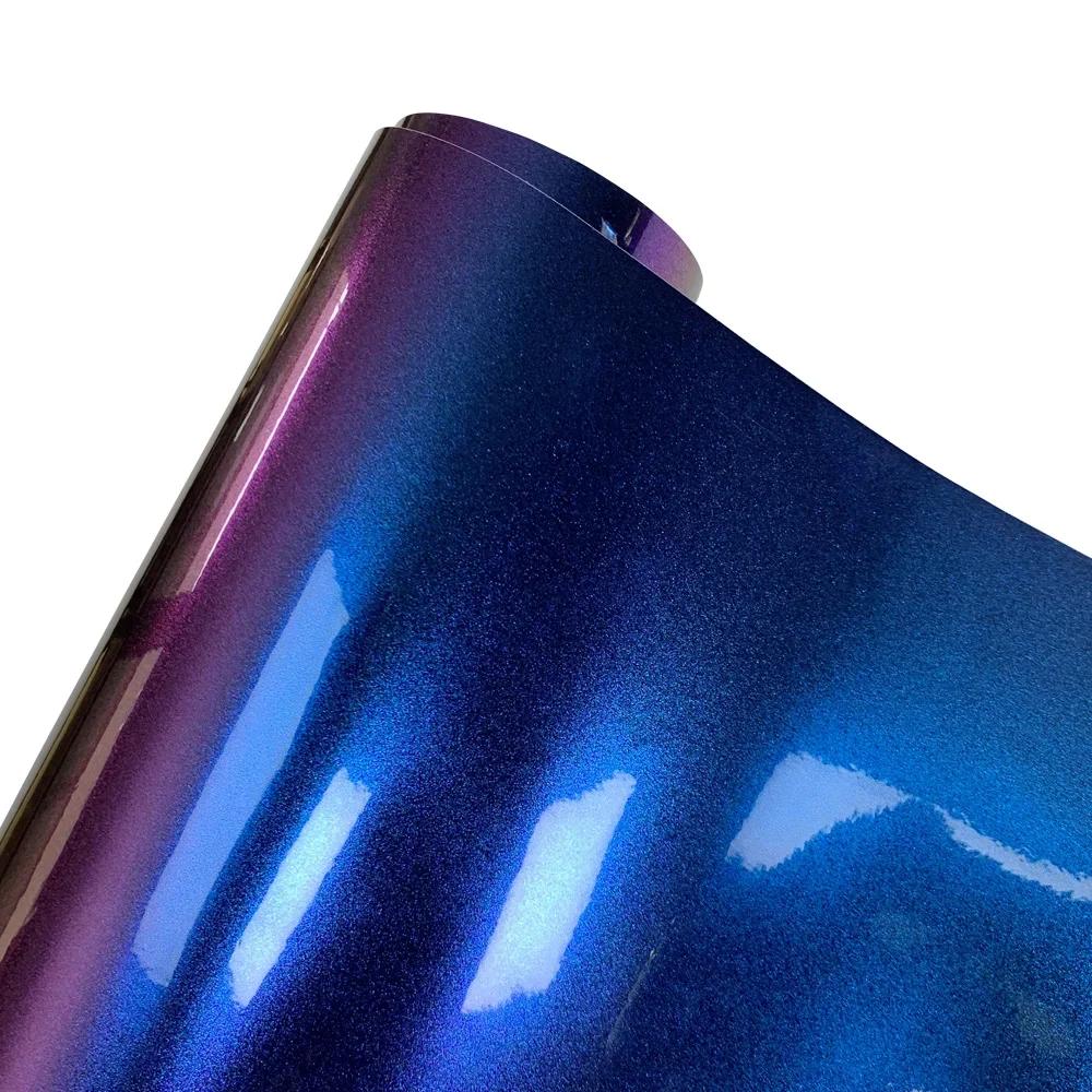 

Motorcycle Sticker Chameleon Vinyl Film Matte Glossy Car Color Change Film Air Release Purple Blue Decor Auto Tuning Accessories 10cmx150cm