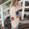 Autumn and winter street jacquard design sense cardigan zipper loose casual sweater
