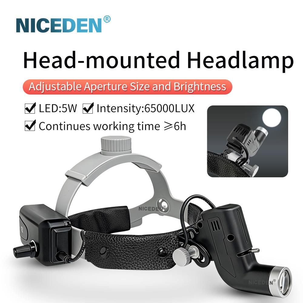 Dental LED Head Light Lamp for Binocular Loupes Brightness Spot Adjustable Dental Lab Headlamp Surgical Headlight