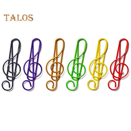 100Pcs Music Note Paper Clips Treble Clef Design Strong Clamping Force Music Page Holders Office School Supplies